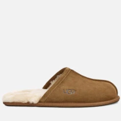 UGG Men's Scuff Suede Sheepskin Slippers - Chestnut