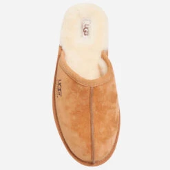 UGG Men's Scuff Suede Sheepskin Slippers - Chestnut -Cheap Stepwise Footwear Store 10713293 6004718858283105
