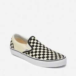 Vans Classic Slip-On Trainers - Black/White Checkerboard -Cheap Stepwise Footwear Store 10715487 1104648622174541