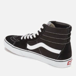Vans Sk8 Hi-Top Trainers - Black/White -Cheap Stepwise Footwear Store 10721490 8144492586048043