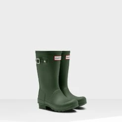 Hunter Original Big Kids' Wellington Boots - Hunter Green -Cheap Stepwise Footwear Store 11260901 1774768127449440
