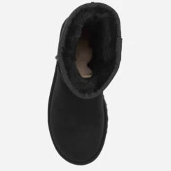 UGG Women's Classic Short II Sheepskin Boots - Black -Cheap Stepwise Footwear Store 11307489 1074492323191706