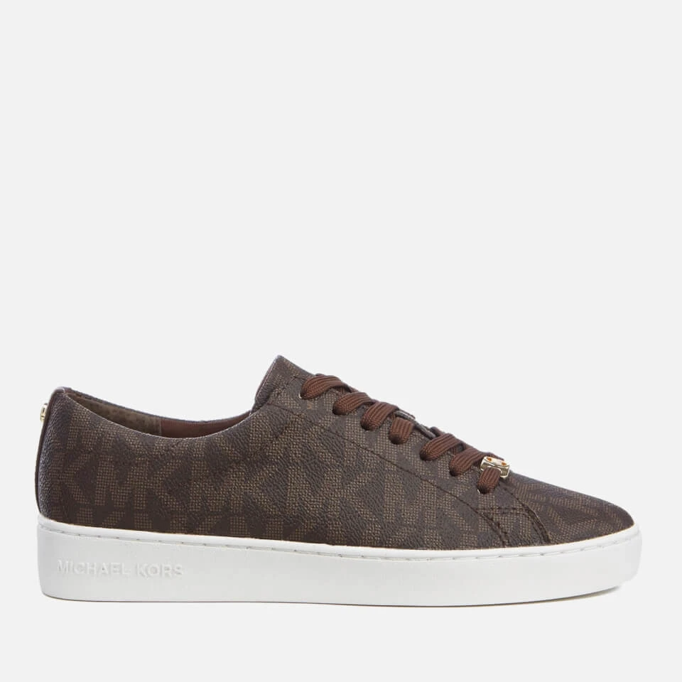 MICHAEL MICHAEL KORS Women's Keaton Stripe Trainers - Brown 1 MICHAEL MICHAEL KORS Women's Keaton Stripe Trainers - Brown