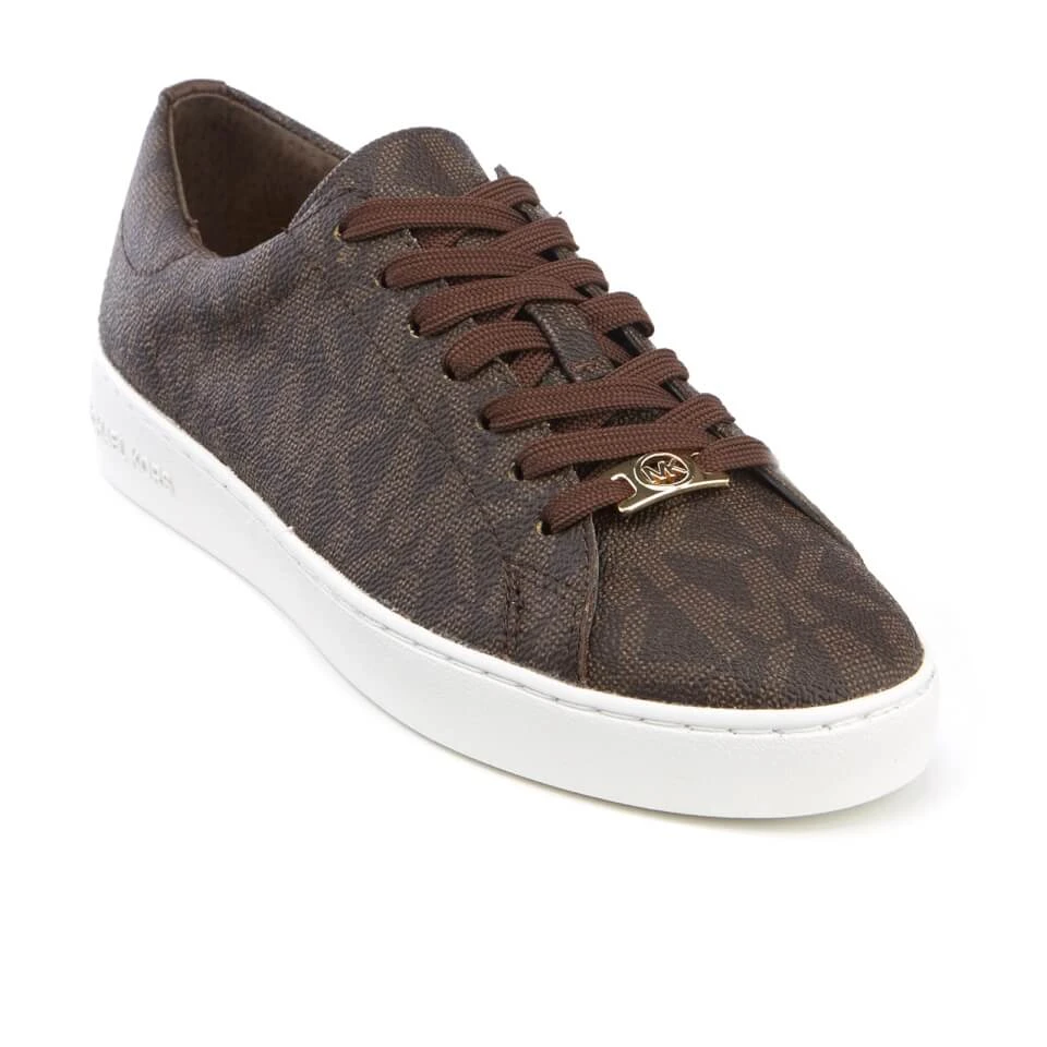 MICHAEL MICHAEL KORS Women's Keaton Stripe Trainers - Brown 2 MICHAEL MICHAEL KORS Women's Keaton Stripe Trainers - Brown - Image 2