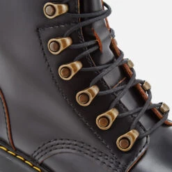 Dr. Martens Women's Leona Leather Lace Up Heeled Boots - Black -Cheap Stepwise Footwear Store 11447028 1854520892660288