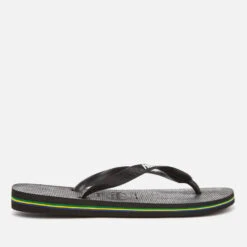 Havaianas Men's Brasil Logo Flip Flops - Black -Cheap Stepwise Footwear Store 11592446 5895047543979697