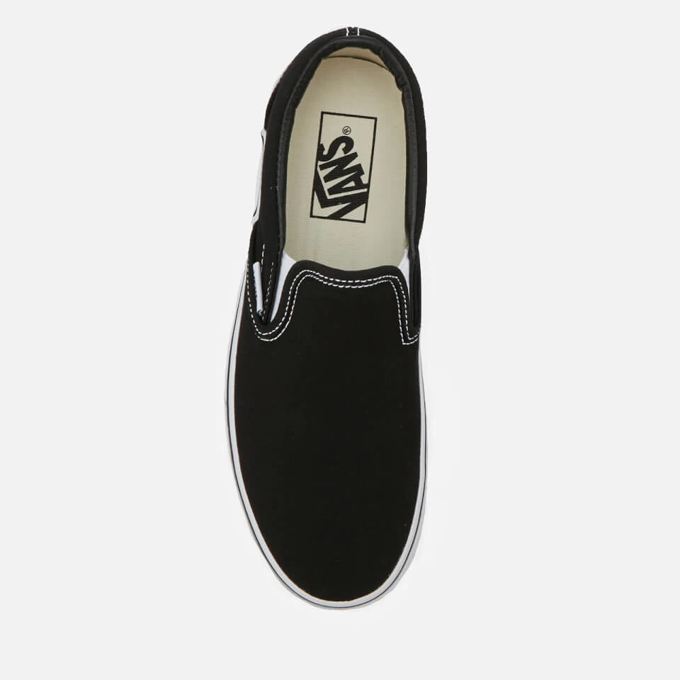 Vans Women's Classic Platform Slip-On Trainers - Black 3 Vans Women's Classic Platform Slip-On Trainers - Black - Image 3