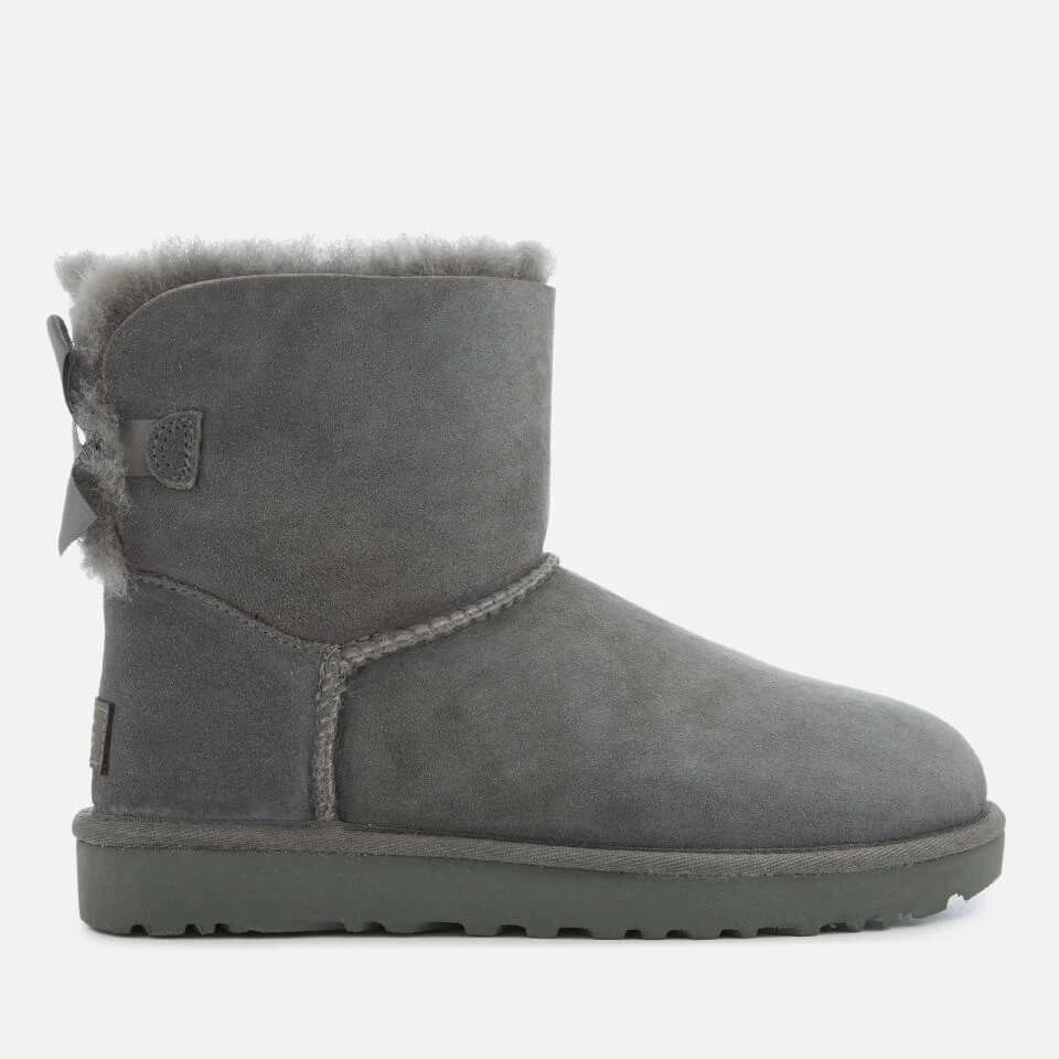UGG Women's Mini Bailey Bow II Sheepskin Boots - Grey 1 UGG Women's Mini Bailey Bow II Sheepskin Boots - Grey