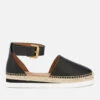 See By Chloé Women's Glyn Leather Espadrille Flat Sandals - Black