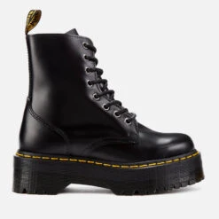 Dr. Martens Jadon Polished Smooth Leather 8-Eye Boots - Black