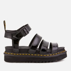 Dr. Martens Women's Blaire Patent Lamper Strappy Sandals - Black