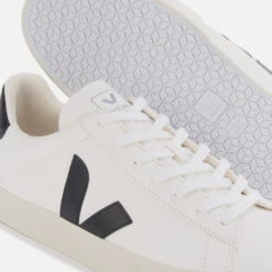Veja Men's Campo Chrome Free Leather Trainers - Extra White/Black -Cheap Stepwise Footwear Store 12093033 1264722987303630