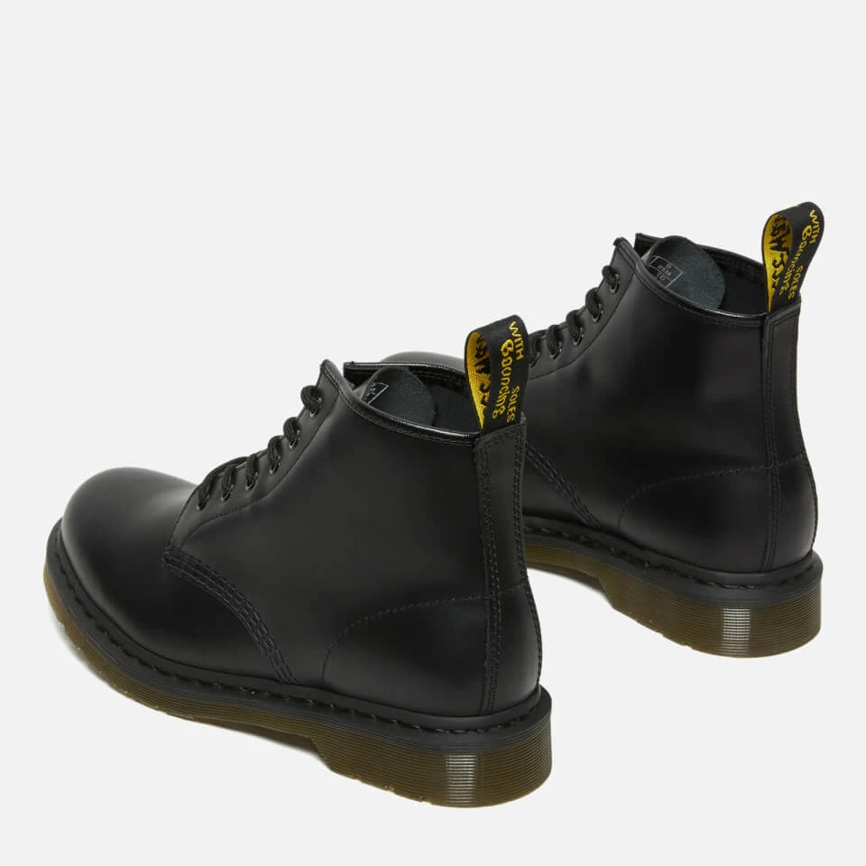 Dr. Martens 101 Smooth Leather 6-Eye Boots - Black 4 Dr. Martens 101 Smooth Leather 6-Eye Boots - Black - Image 4