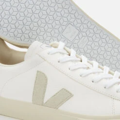 Veja Men's Campo Chrome Free Leather Trainers - Extra White/Natural -Cheap Stepwise Footwear Store 12334967 1154737262413180