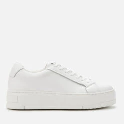 Vagabond Women's Judy Leather Flatform Trainers - White