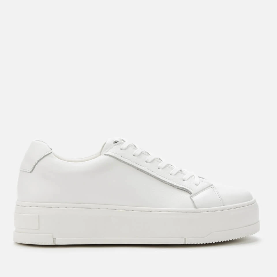 Vagabond Women's Judy Leather Flatform Trainers - White 1 Vagabond Women's Judy Leather Flatform Trainers - White