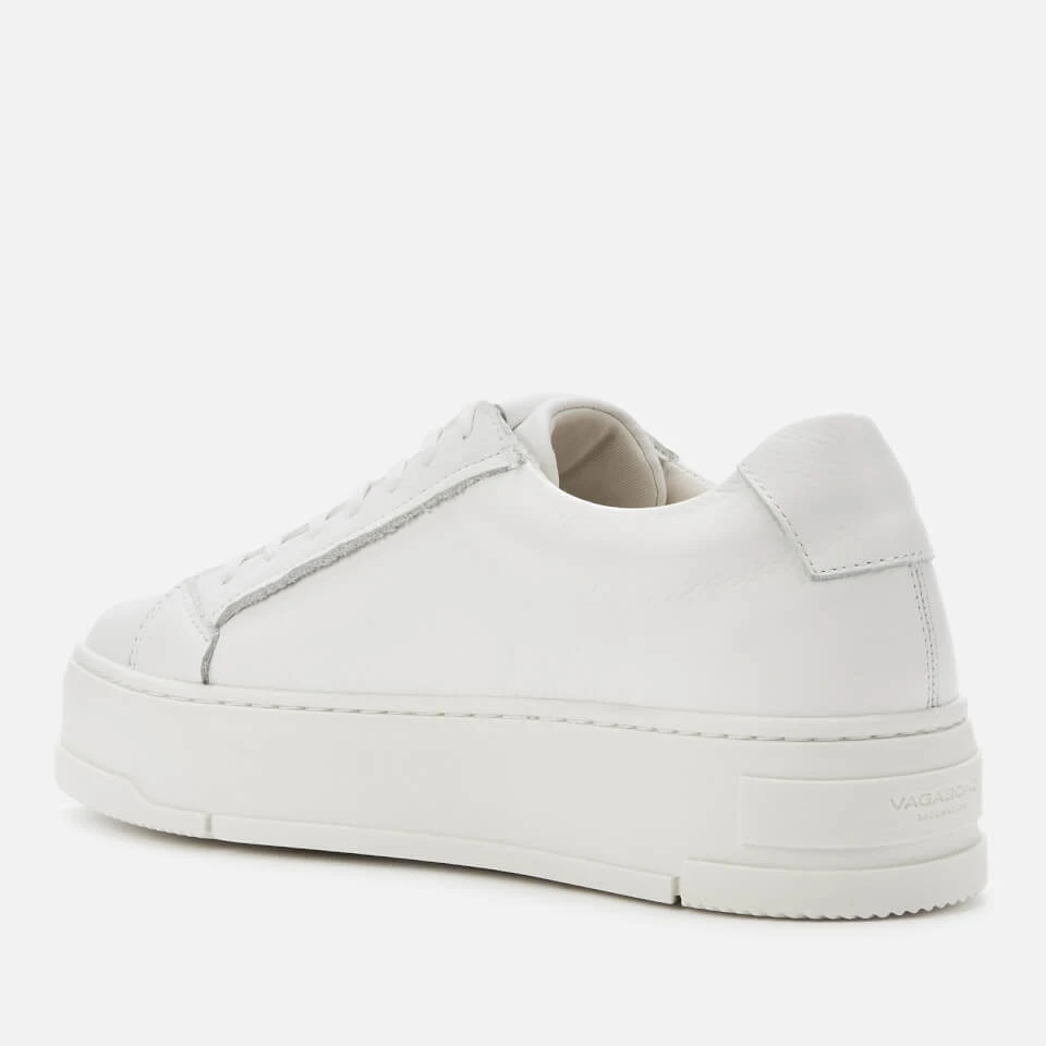 Vagabond Women's Judy Leather Flatform Trainers - White 2 Vagabond Women's Judy Leather Flatform Trainers - White - Image 2