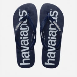 Havaianas Men's Top Logomania Flip Flops - Navy Blue