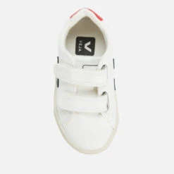 Veja Kid's Esplar Velcro Trainers - Extra White/Nautico/Pekin -Cheap Stepwise Footwear Store 12580075 1614818641653563