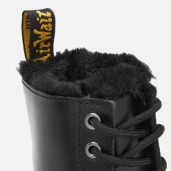 Dr. Martens Women's 1460 Serena Fur Lined Leather 8-Eye Boots - Dark Grey -Cheap Stepwise Footwear Store 12596249 2114831404122325