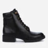 Coach Women's Lorimer Leather Lace Up Boots - Black