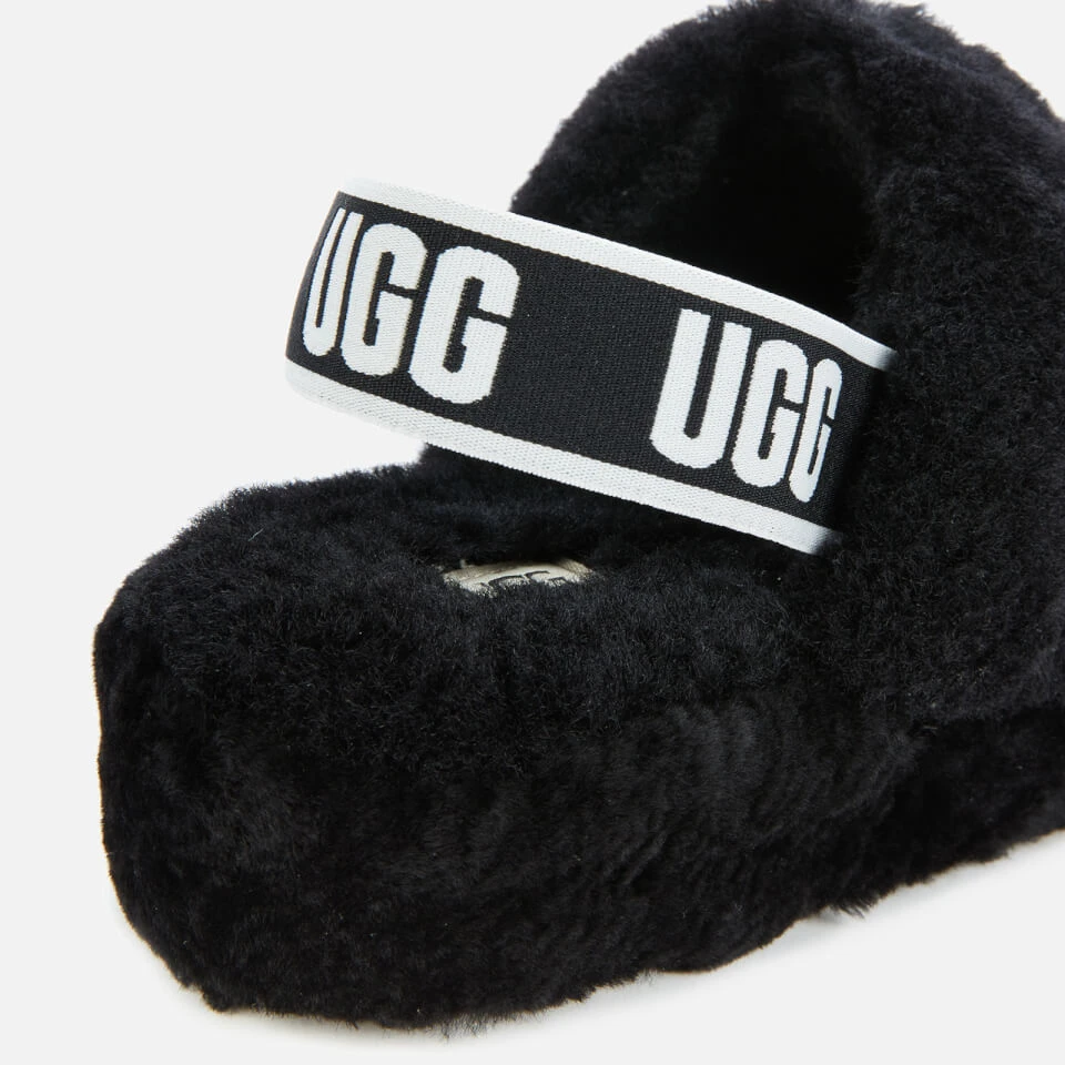 UGG Women's Fluff Yeah Slippers - Black 4 UGG Women's Fluff Yeah Slippers - Black - Image 4