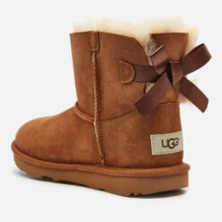 UGG Kids' Mini Bailey Bow Sheepskin Boots - Chestnut -Cheap Stepwise Footwear Store 12614166 1844804157201091