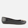 Vivienne Westwood For Melissa Women's Space Love 22 Ballet Flats - Black Cut Out Gold Orb