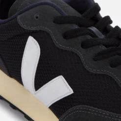 Veja Men's Rio Branco Mesh Running Style Trainers - Black/White/Oxford Grey -Cheap Stepwise Footwear Store 12652549 1204814815529133