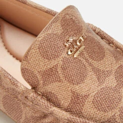 Coach Women's Marley Coated Canvas Driving Shoes - Tan -Cheap Stepwise Footwear Store 12731049 1464831349962212