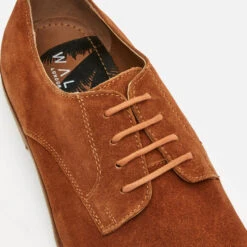 Walk London Men's Danny Suede Derby Shoes - Tan -Cheap Stepwise Footwear Store 12744118 5614848523646307