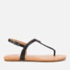 UGG Women's Madeena Leather Toe Post Sandals - Black