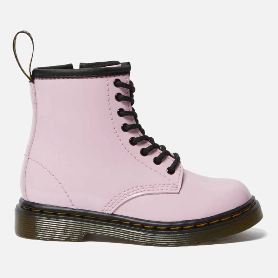 Dr. Martens Toddlers' 1460 Patent Lamper Lace Up Boots - Pale Pink 1 Dr. Martens Toddlers' 1460 Patent Lamper Lace Up Boots - Pale Pink