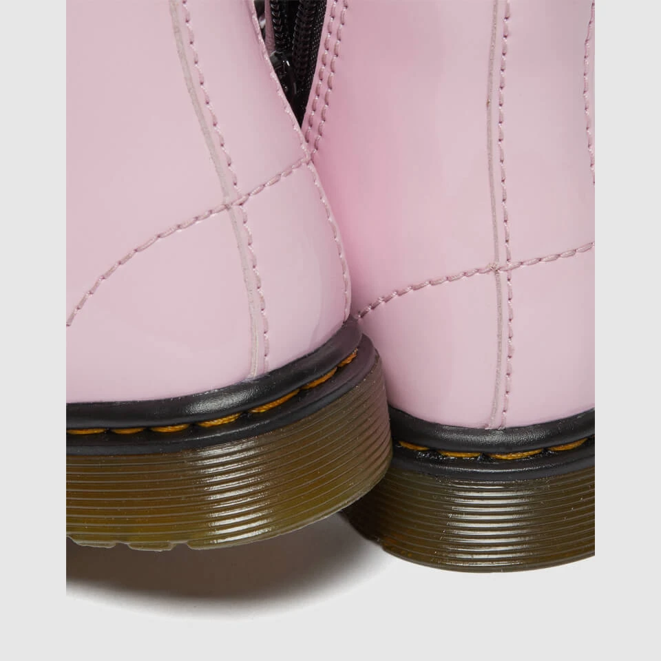 Dr. Martens Toddlers' 1460 Patent Lamper Lace Up Boots - Pale Pink 5 Dr. Martens Toddlers' 1460 Patent Lamper Lace Up Boots - Pale Pink - Image 5