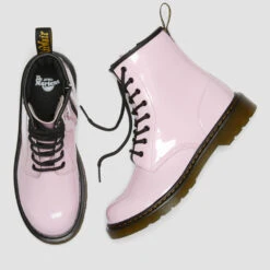 Dr. Martens Kids' 1460 Patent Lamper Lace Up Boots - Pale Pink -Cheap Stepwise Footwear Store 12764886 4404937079548145