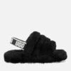 UGG Kids' Fluff Yeah Slide Slippers - Black