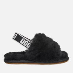 UGG Toddlers' Fluff Yeah Slide Slippers - Black