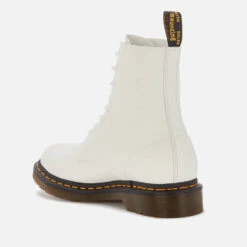Dr. Martens Women's 1460 Pascal Virginia Leather 8-Eye Boots - Optical White -Cheap Stepwise Footwear Store 12785729 1444840973211150
