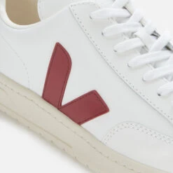 Veja Men's V-12 Leather Trainers - Extra White/Marsala/Nautico -Cheap Stepwise Footwear Store 12786911 2914850325831180