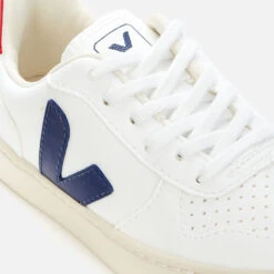 Veja Kids' V-10 Lace Trainers - White Cobalt Pekin -Cheap Stepwise Footwear Store 12866801 1454867605506538