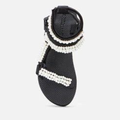 Arizona Love Women's Trekky Pearl Double Ankle Sandals - Black -Cheap Stepwise Footwear Store 12905114 3124864793611275