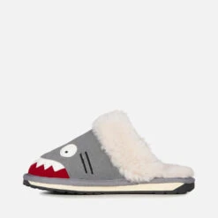 EMU Australia Kids' Shark Slippers - Charcoal -Cheap Stepwise Footwear Store 12945180 5464981717201863