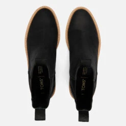 TOMS Women's Dakota Water Resistant Leather Chelsea Boots - Black -Cheap Stepwise Footwear Store 12946153 1554891961231037