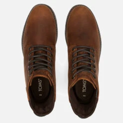 TOMS Men's Hillside Water Resistant Lace Up Boots - Brown -Cheap Stepwise Footwear Store 12946225 1804891960539036