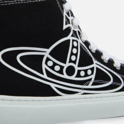 Vivienne Westwood Women's Plimsoll Canvas Hi-Top Trainers - Black -Cheap Stepwise Footwear Store 12953654 4554980441426987