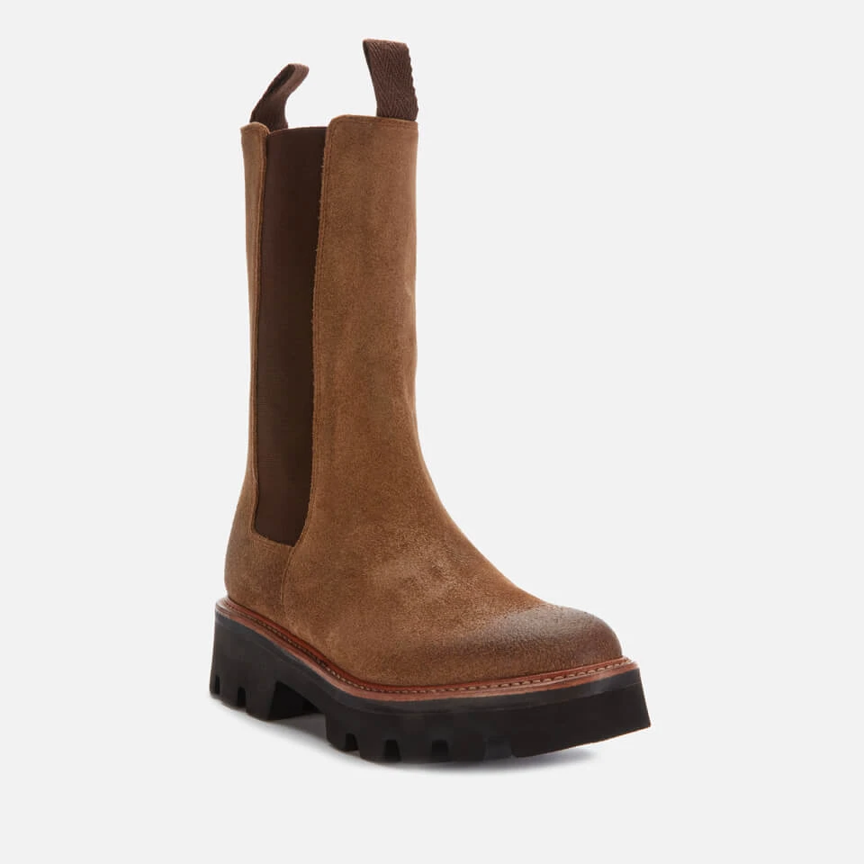 Grenson Women's Doris Burnished Suede Long Chelsea Boots - Snuff 2 Grenson Women's Doris Burnished Suede Long Chelsea Boots - Snuff - Image 2