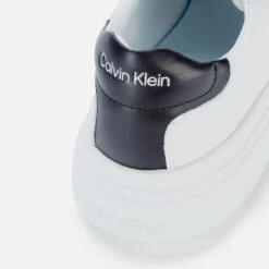 Calvin Klein Men's Leather Low Top Trainers - White/Black 8 Calvin Klein Men's Leather Low Top Trainers - White/Black -Cheap Stepwise Footwear Store 13050836 1164913256687456