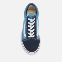 Vans Kids' Old Skool Trainers - Navy/True White -Cheap Stepwise Footwear Store 13114166 1794902623864301