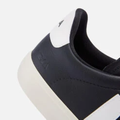 Veja Men's Campo Chrome Free Leather Trainers - Black/White -Cheap Stepwise Footwear Store 13123764 3635022702577509