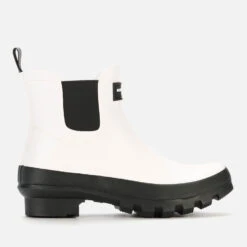Kurt Geiger London Women's Sleet Short Wellie Chelsea Boots - White/Black
